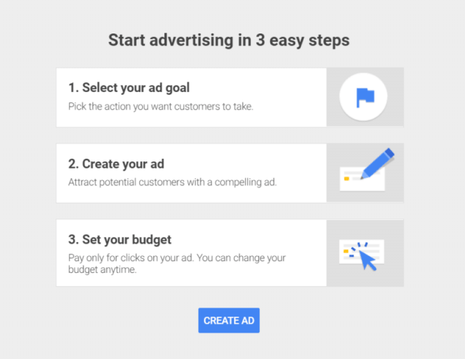 adwords express start creating ads