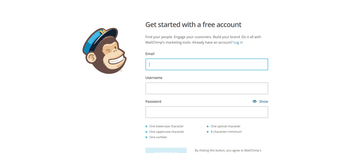 how to create mailchimp account