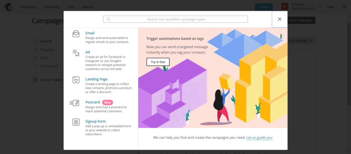 mailchimp campaign type