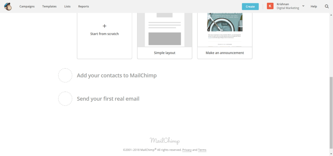 mailchimp dashboard complete