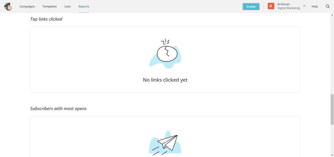 report section link clicked details