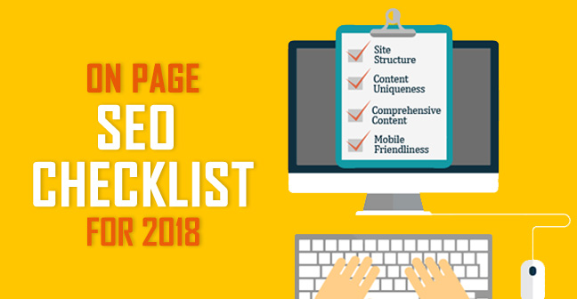 latest onpage seo checklist 2018